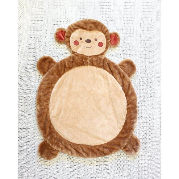 Baby Monkey Blanket Infant Cuddle Plush 36.5" X 26" - Picture 1 of 7